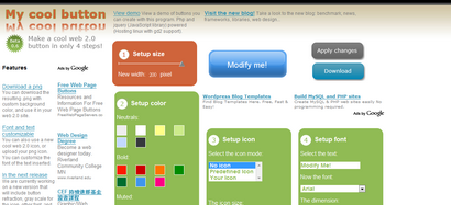 Web 2.0 free buttons maker