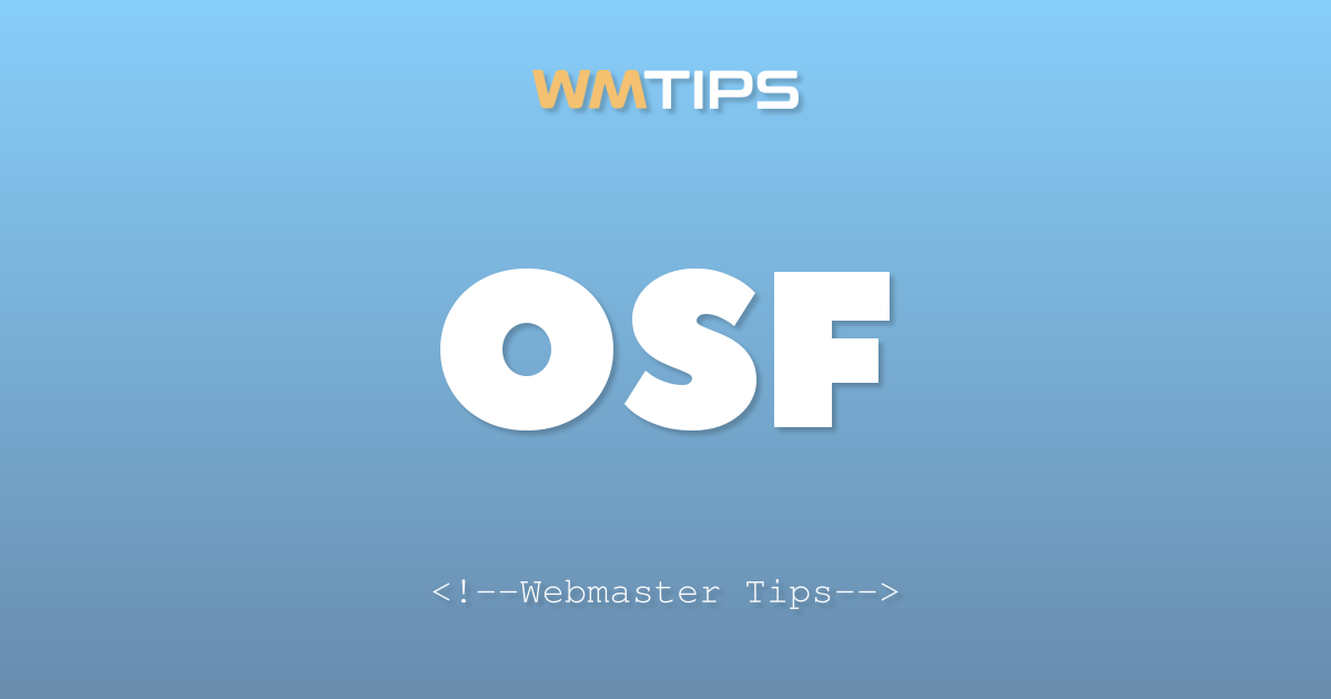 OSF Market Share, Usage Statistics & Top Sites (2026)