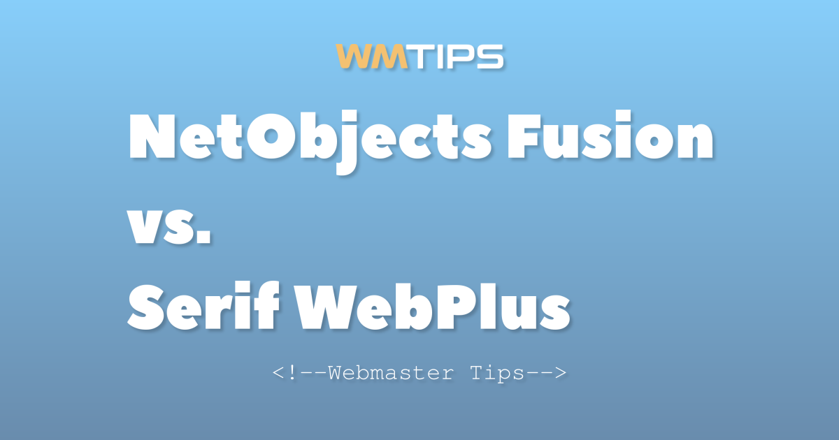 NetObjects Fusion vs. Serif WebPlus: 2026 Market Share & Usage Comparison