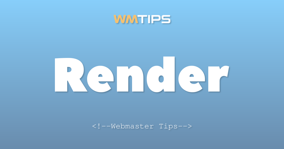 Render Market Share, Usage Statistics & Top Sites (2026)