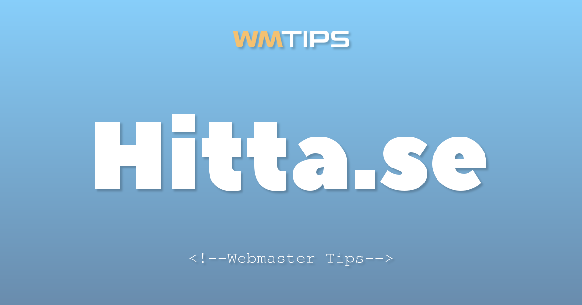 Hitta.se Market Share, Usage Statistics & Top Sites (2026)