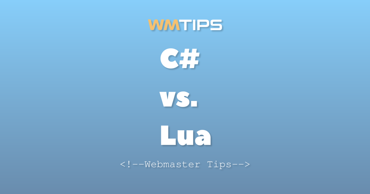 C# vs. Lua: 2026 Market Share & Usage Comparison