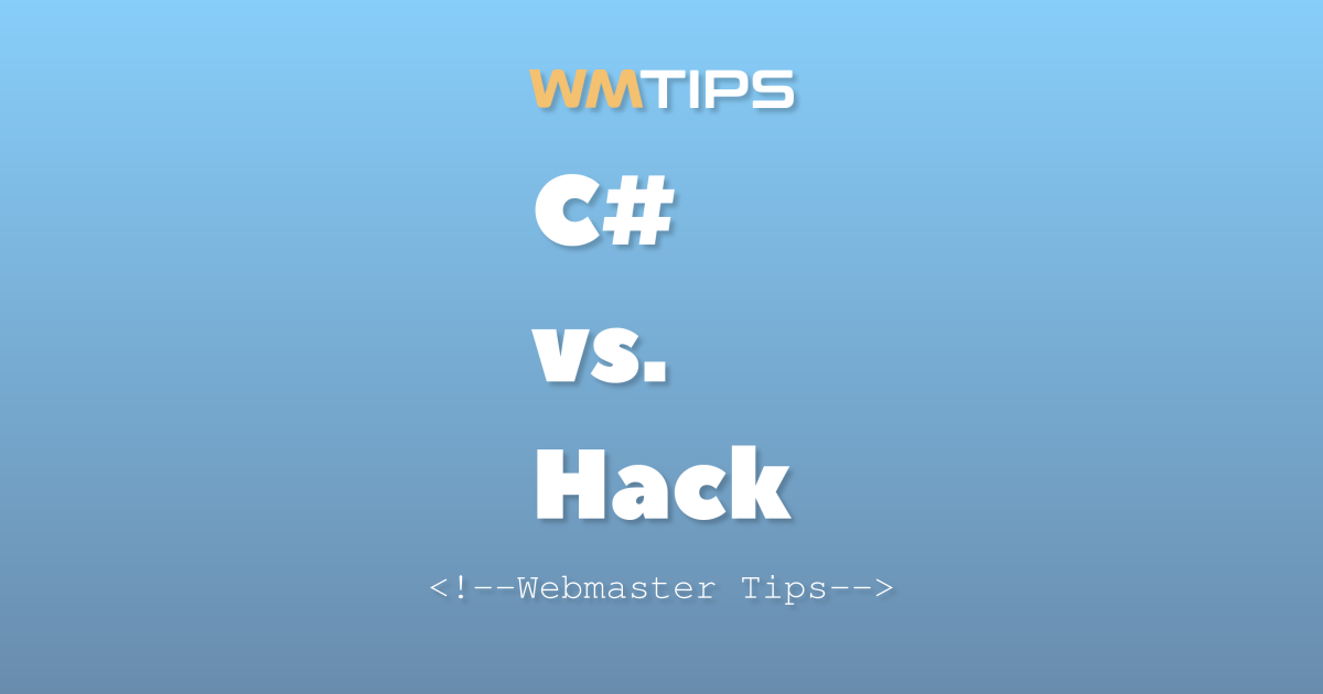 C# vs. Hack: 2026 Market Share & Usage Comparison