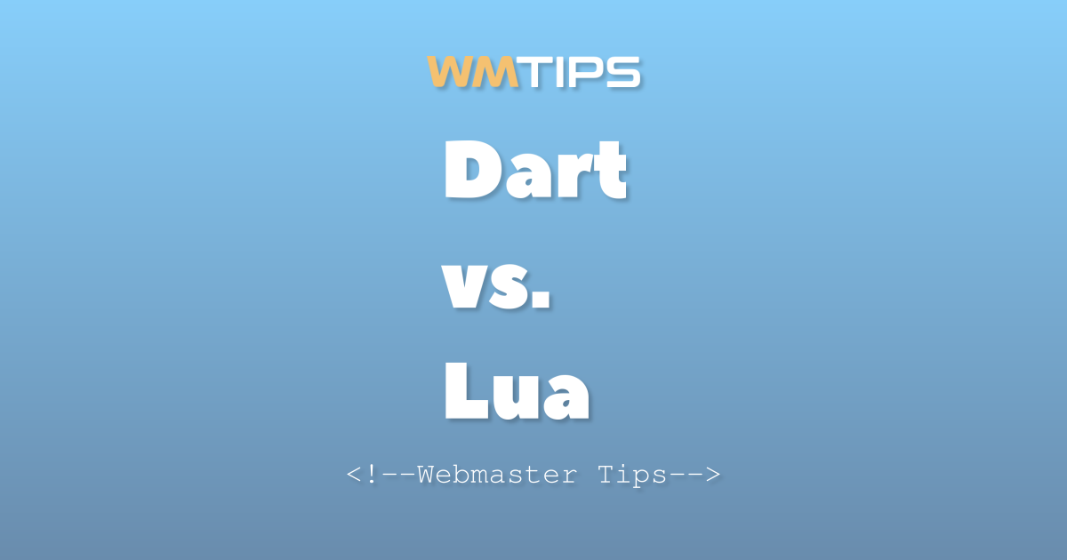 Dart vs. Lua: 2026 Market Share & Usage Comparison