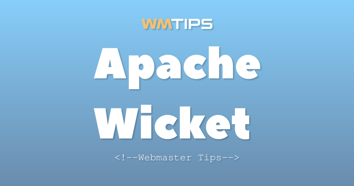 Apache Wicket Market Share, Usage Statistics & Top Sites (2026)