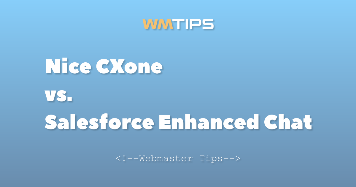 Nice CXone vs. Salesforce Enhanced Chat: 2026 Market Share & Usage ...