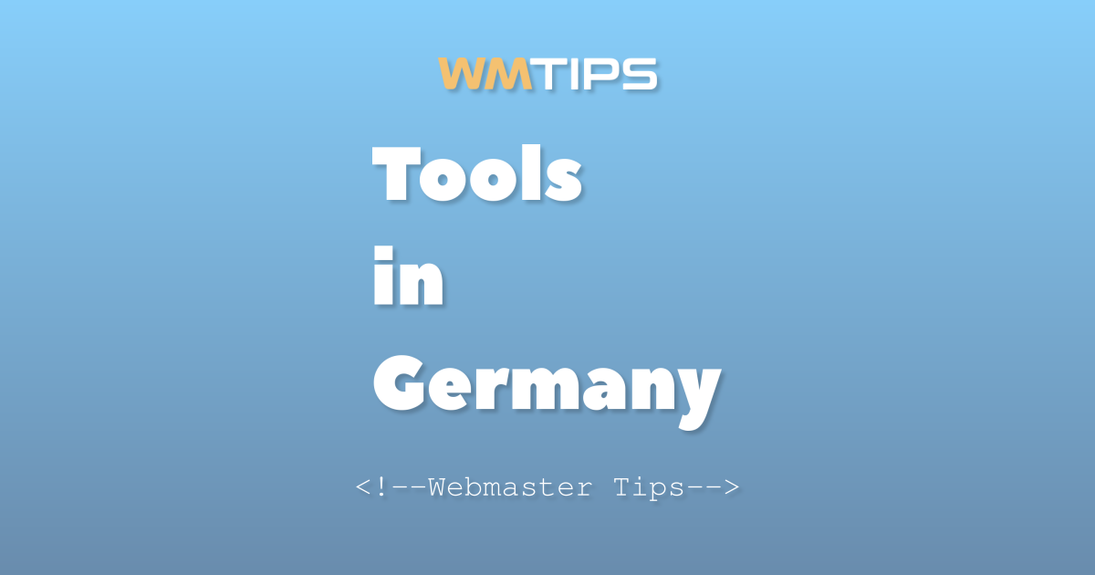 Top 17 Tools on the Web in Germany by Market Share (2026)