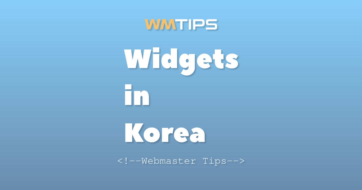 Top 25+ Widgets on the Web in Korea by Market Share (2026)