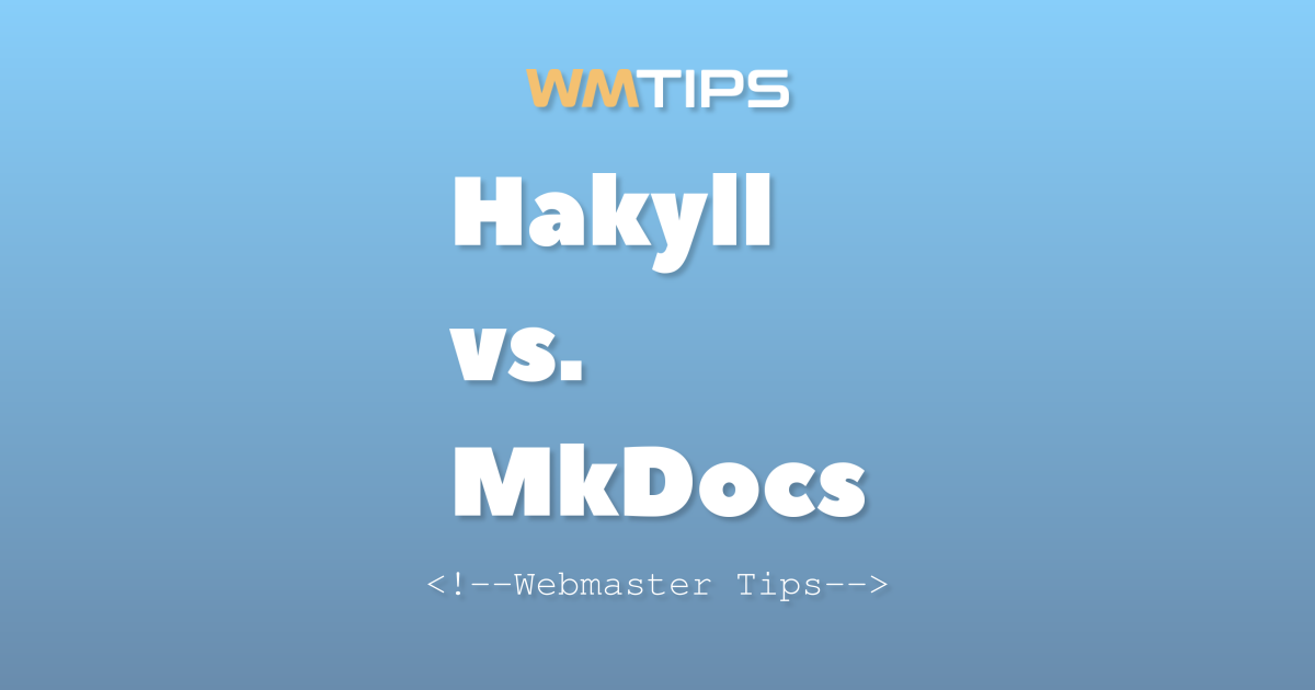 Hakyll vs. MkDocs: 2026 Market Share & Usage Comparison