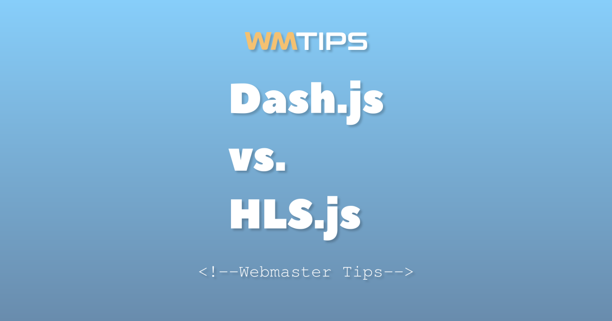 Dash.js vs. HLS.js: 2026 Market Share & Usage Comparison
