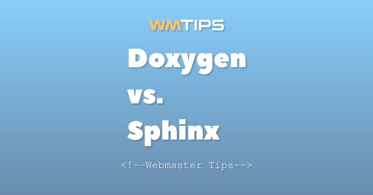 Doxygen vs. Sphinx: 2026 Market Share & Usage Comparison