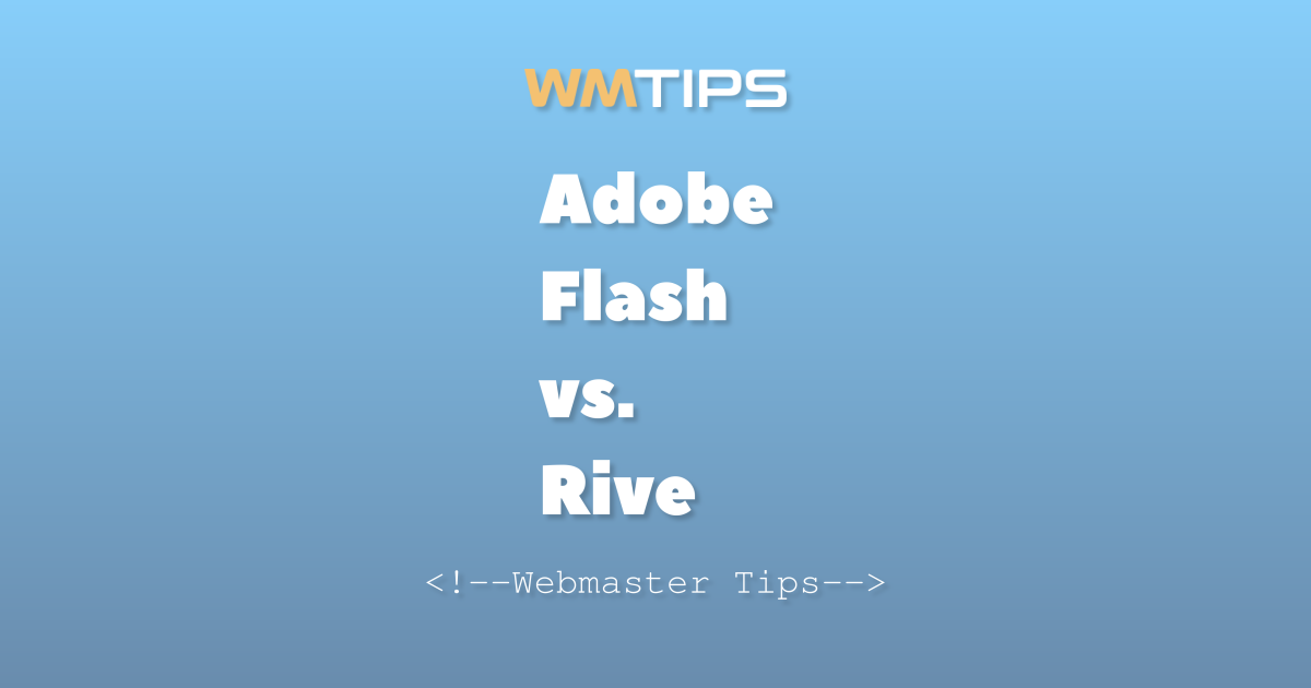 Adobe Flash vs. Rive: 2026 Market Share & Usage Comparison