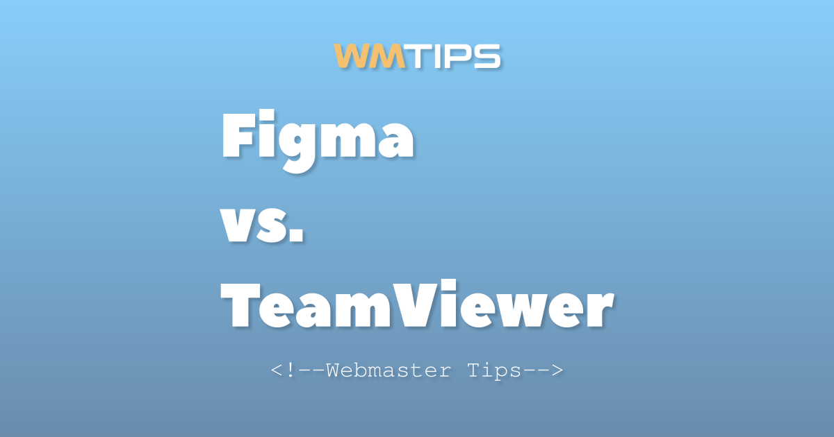 Figma vs. TeamViewer: 2026 Market Share & Usage Comparison
