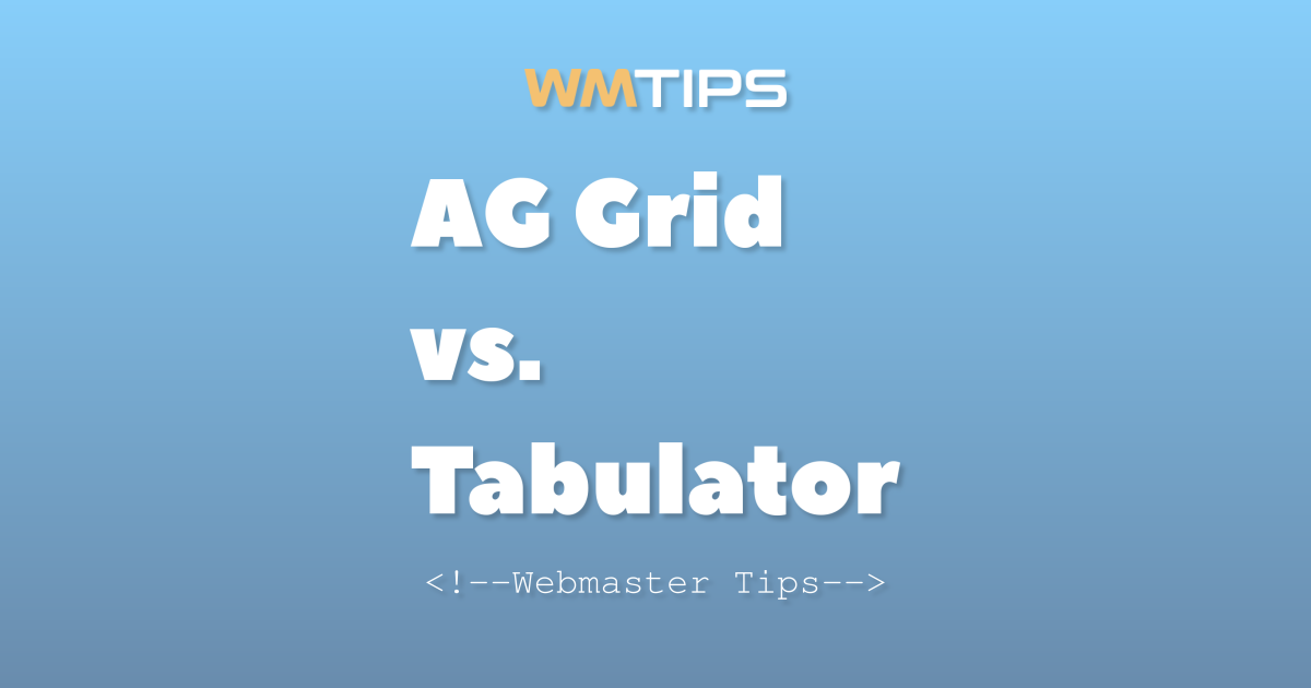 AG Grid vs. Tabulator: 2026 Market Share & Usage Comparison