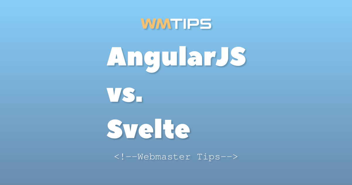 AngularJS vs. Svelte Usage Comparison