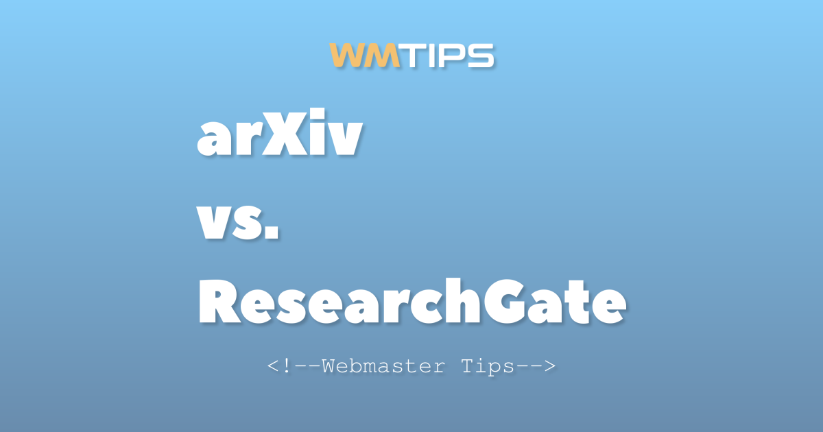 arXiv vs. ResearchGate: 2026 Market Share & Usage Comparison