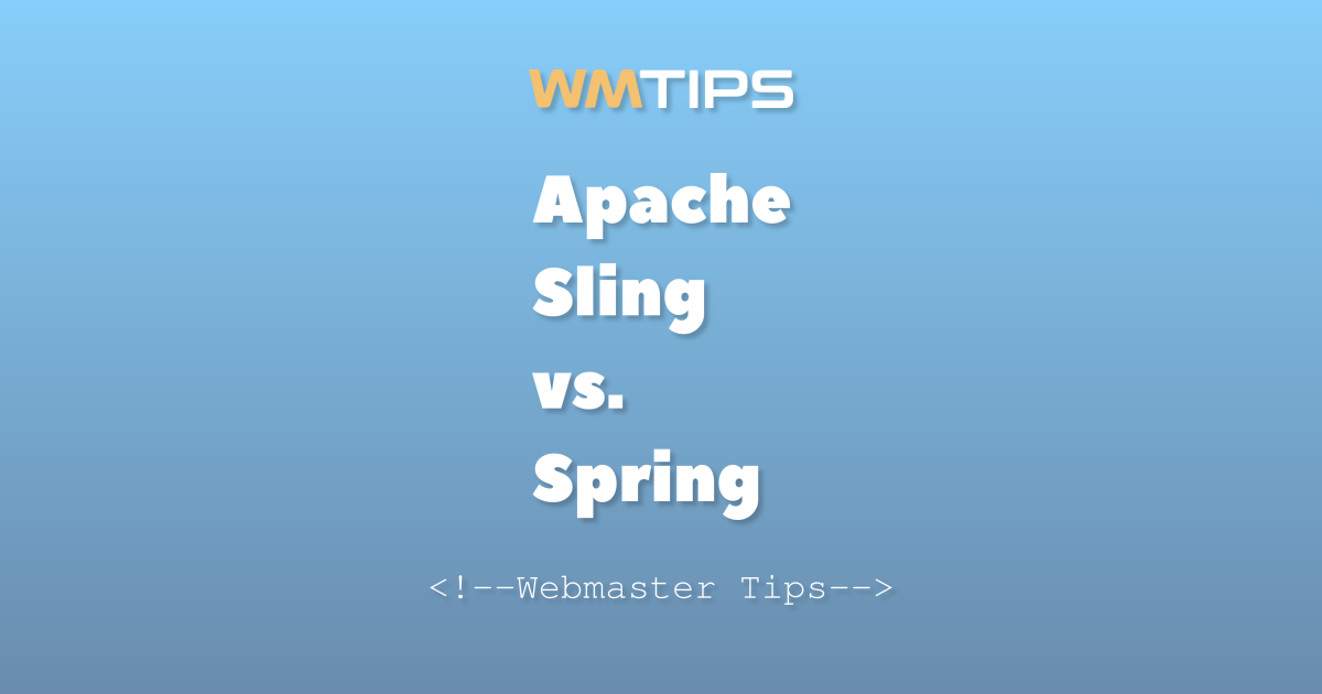 Apache Sling vs. Spring: 2026 Market Share & Usage Comparison