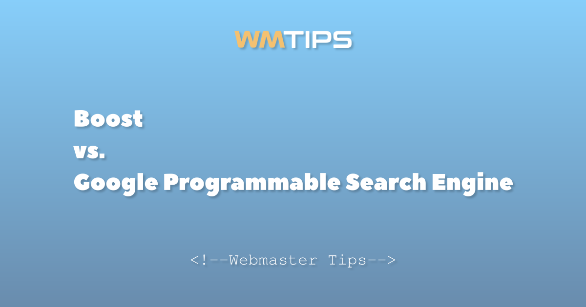 Boost vs. Google Programmable Search Engine: 2026 Market Share & Usage ...