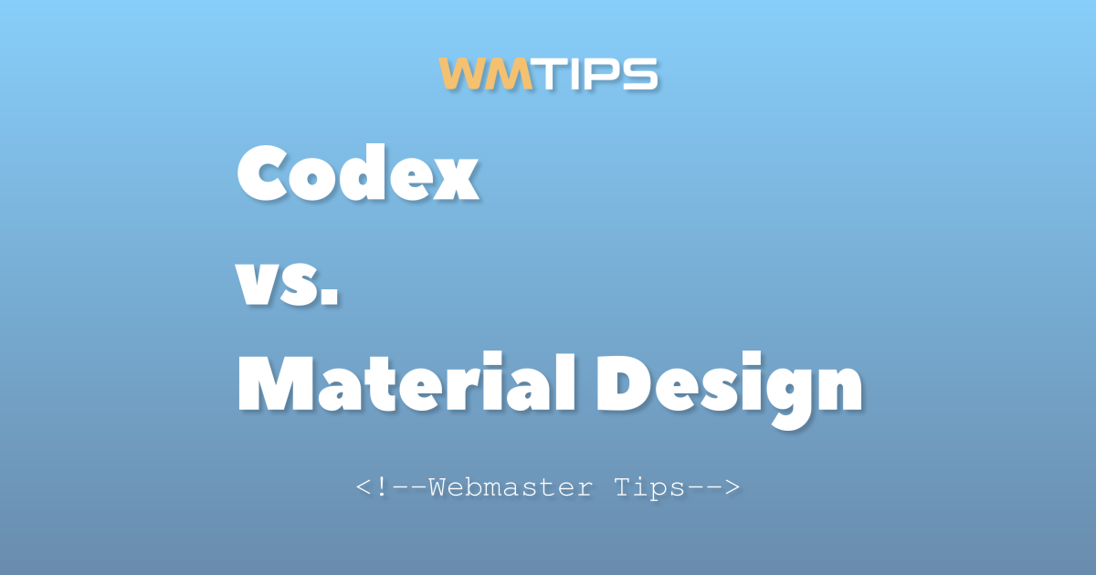 Codex vs. Material Design Usage Comparison