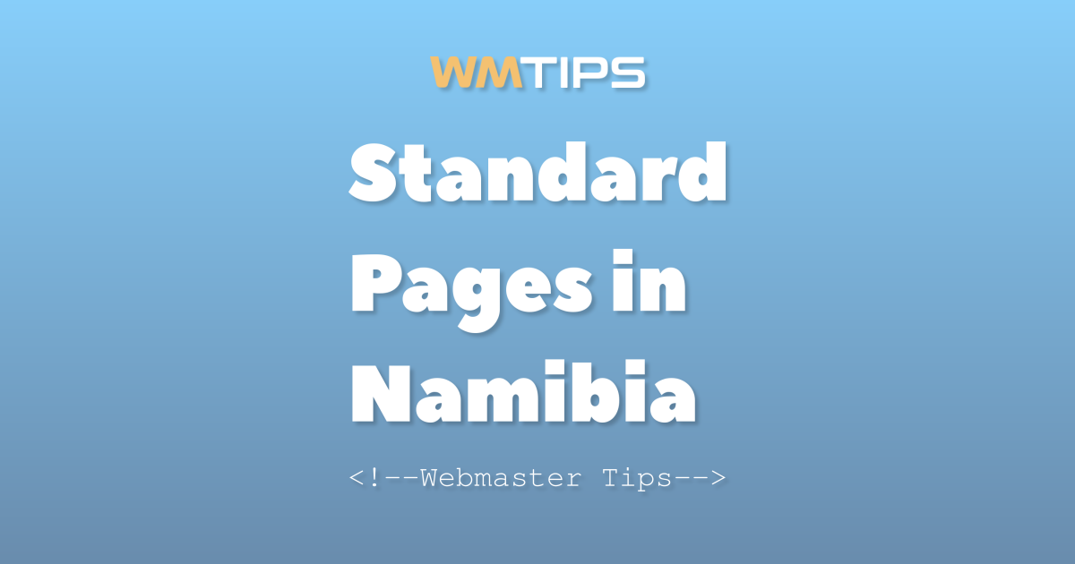 Top 25+ Standard Pages in Namibia by Market Share (2026)