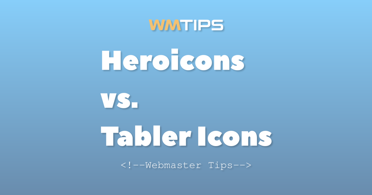 Heroicons vs. Tabler Icons: 2026 Market Share & Usage Comparison