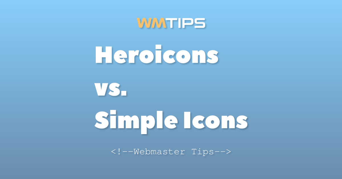 Heroicons vs. Simple Icons Usage Comparison
