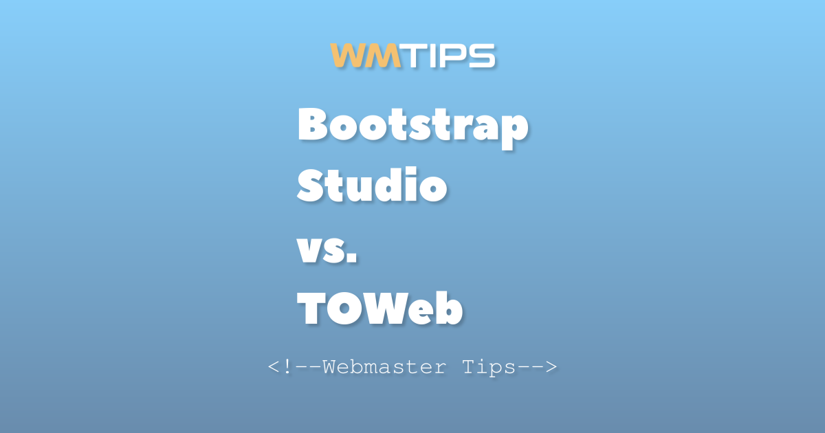 Bootstrap Studio vs. TOWeb: 2026 Market Share & Usage Comparison