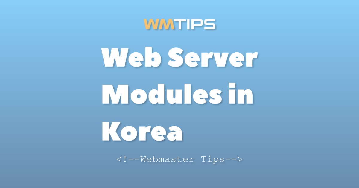 Top 14 Web Server Modules in Korea by Market Share (2026)