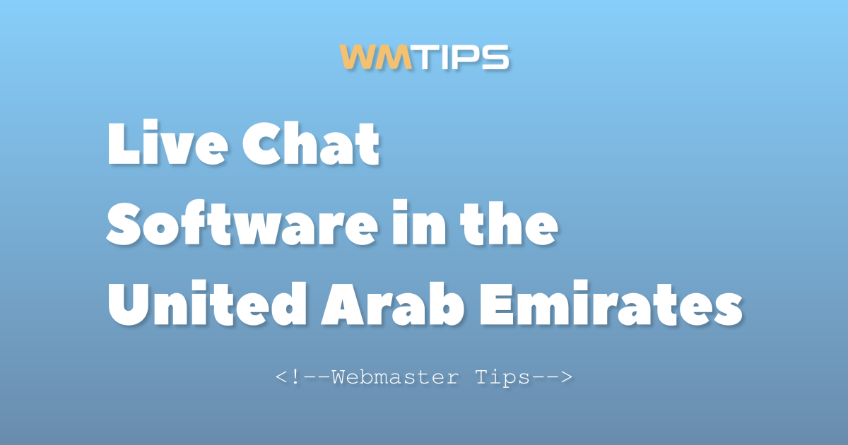 Live Chat Software Ranked #26–#50 in the United Arab Emirates by Market ...