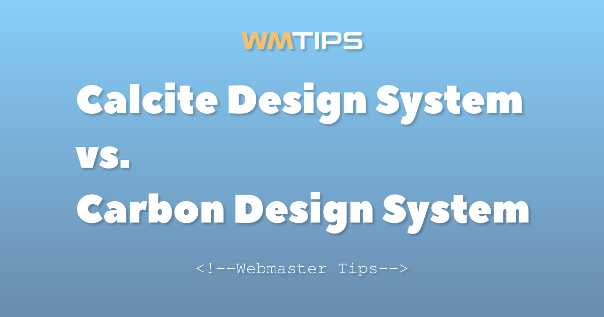Calcite Design System vs. Carbon Design System: 2026 Market Share ...
