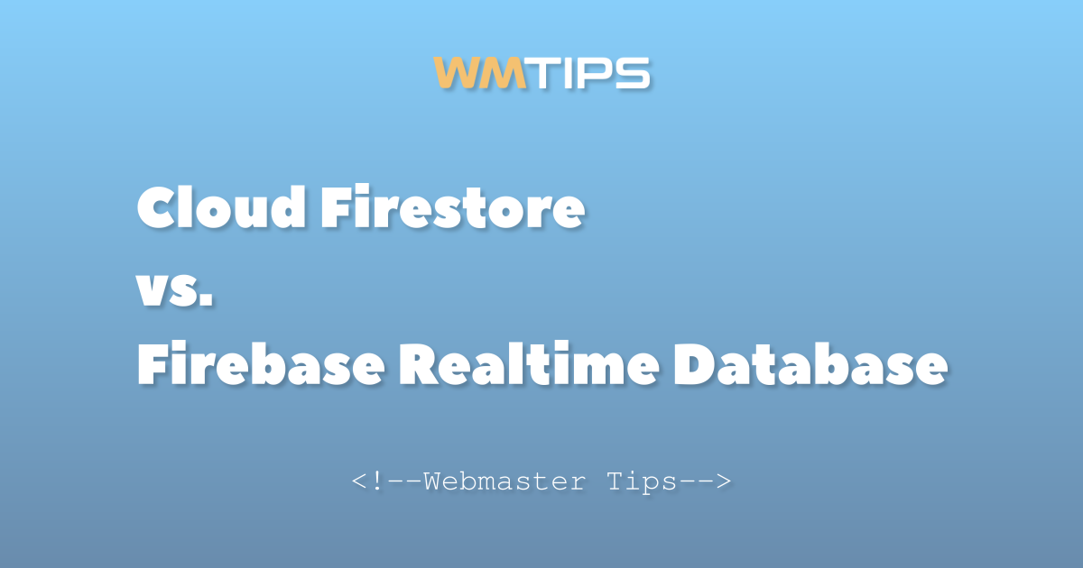 Cloud Firestore vs. Firebase Realtime Database: 2026 Market Share ...