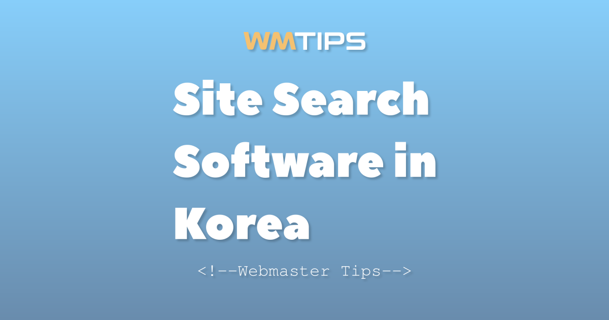 Top 16 Site Search Software in Korea by Market Share (2026)