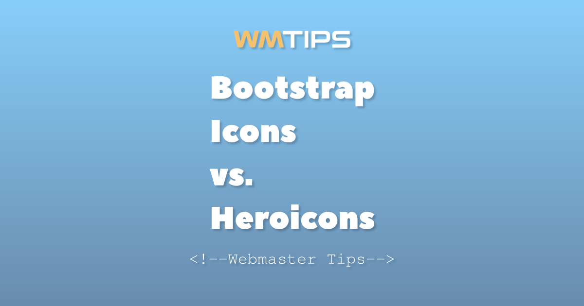 Bootstrap Icons vs. Heroicons: 2026 Market Share & Usage Comparison