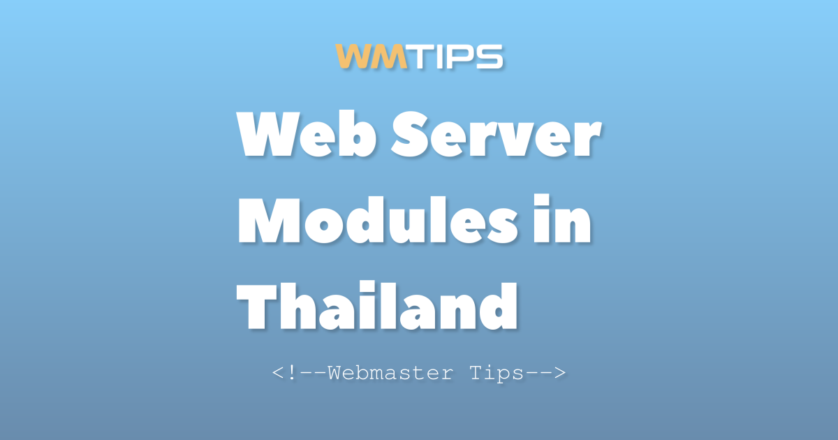 Top 11 Web Server Modules in Thailand by Market Share (2026)
