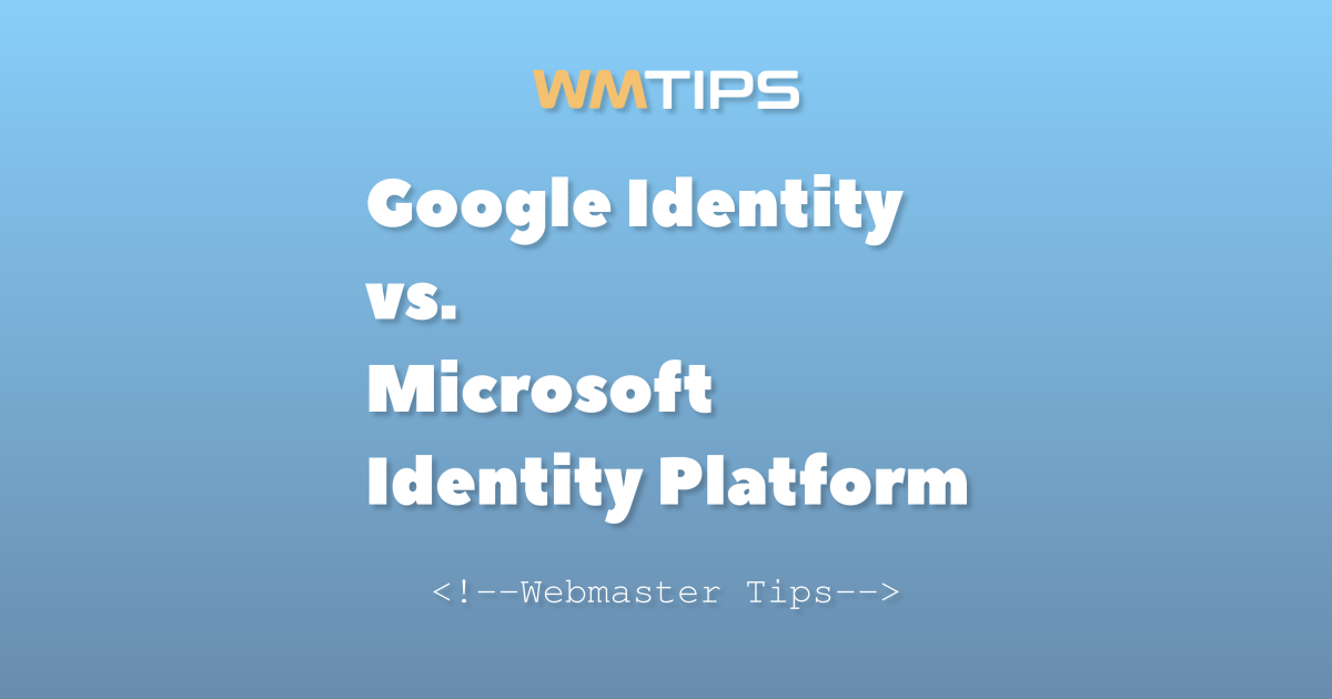 Google Identity vs. Microsoft Identity Platform: 2026 Market Share ...