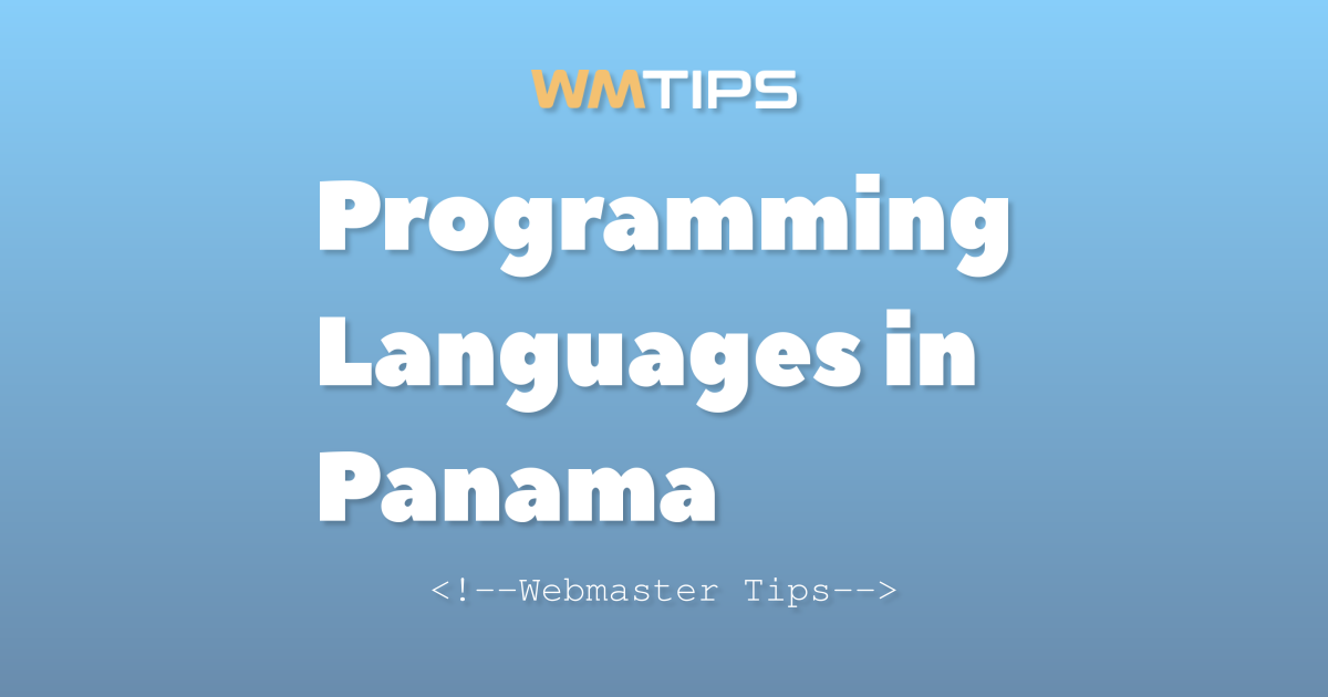 Top 12 Programming Languages on the Web in Panama by Market Share (2026)
