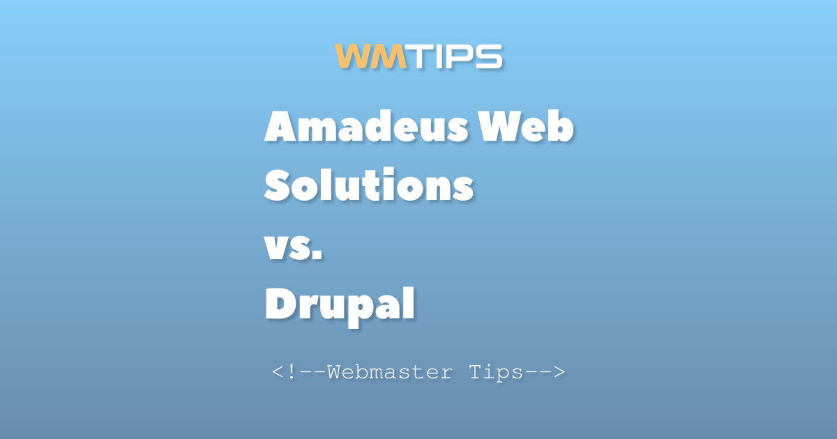 Amadeus Web Solutions vs. Drupal: 2026 Market Share & Usage Comparison