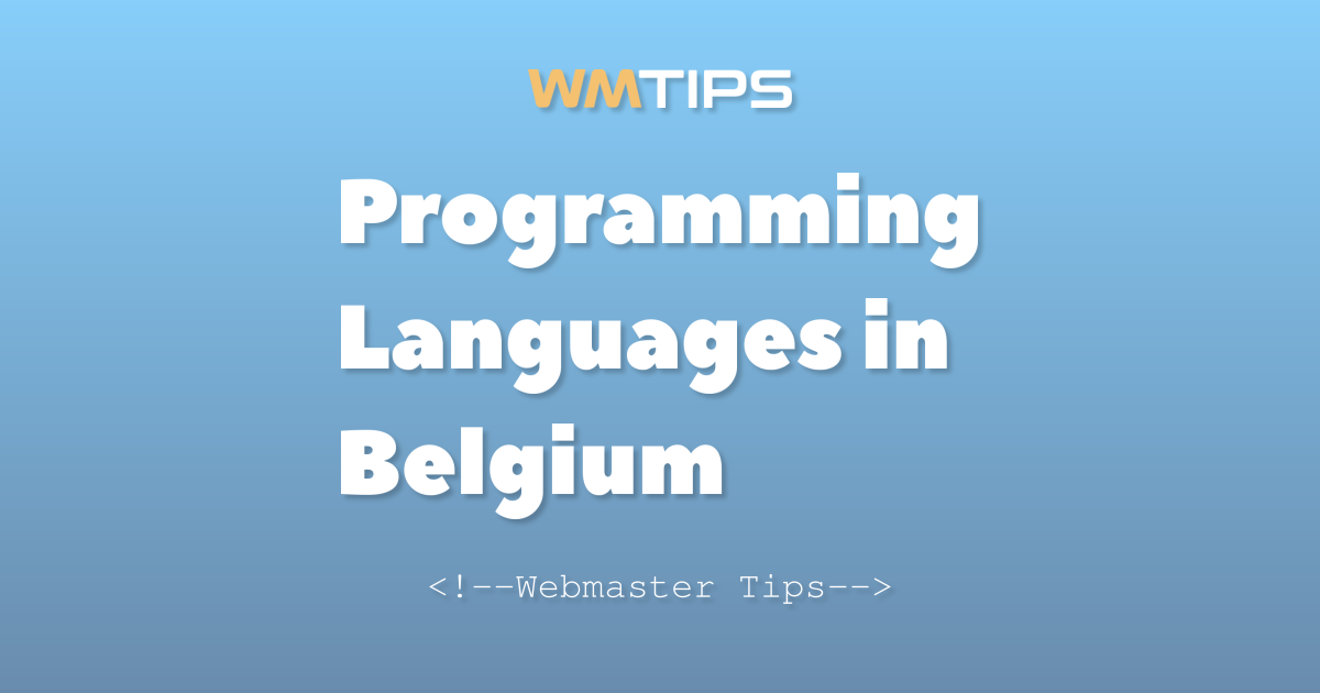 Top 18 Programming Languages on the Web in Belgium by Market Share (2026)