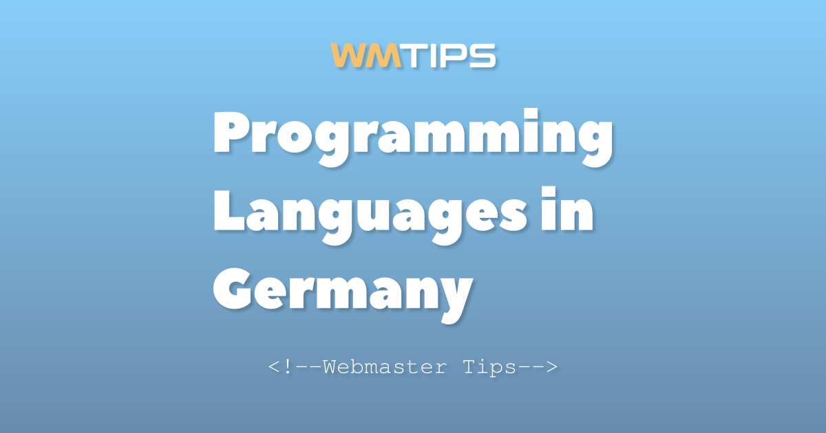 Top 20 Programming Languages on the Web in Germany by Market Share (2026)