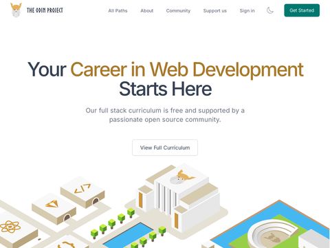 Theodinproject.com website screenshot