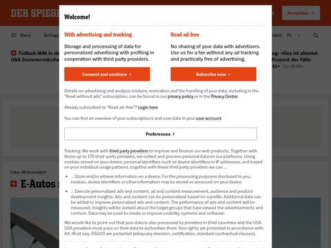 Spiegel.de website screenshot