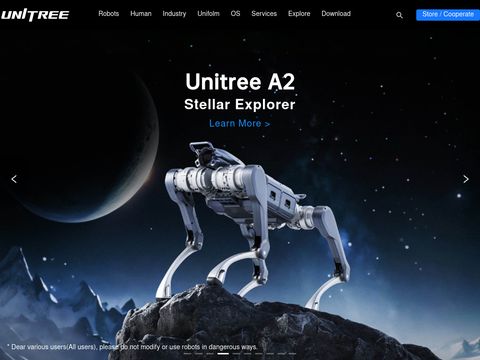 Unitree.com website screenshot