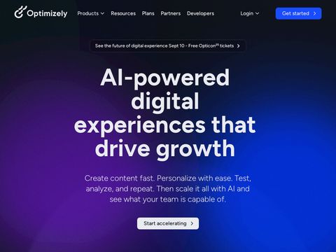 Optimizely.com website screenshot
