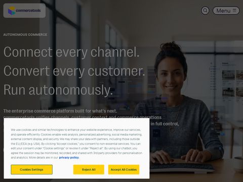 Commercetools.com website screenshot