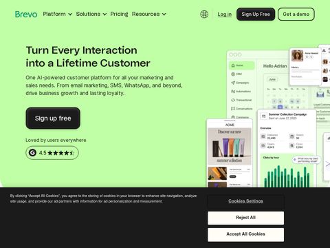 Brevo.com website screenshot