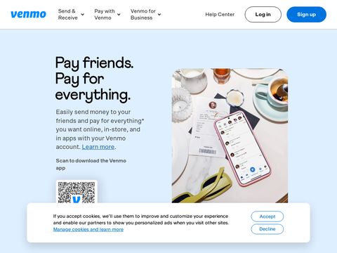 Venmo.com website screenshot