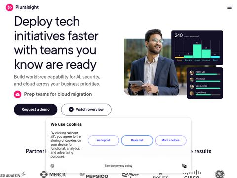 Pluralsight.com website screenshot
