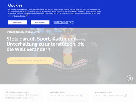 Visa.com website screenshot