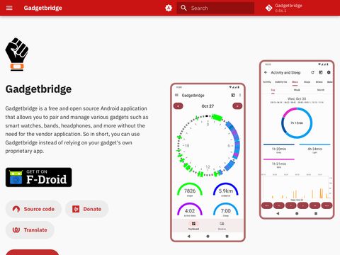 Gadgetbridge.org website screenshot