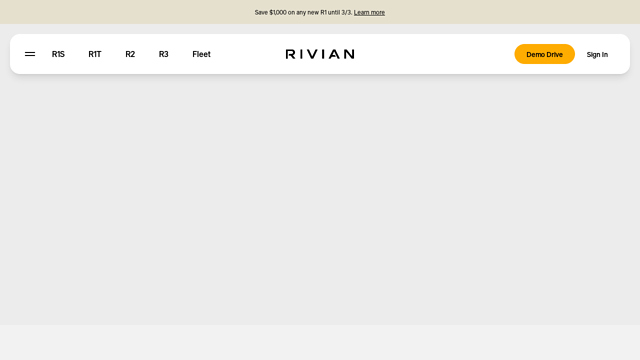 Rivian.com website screenshot